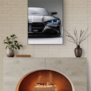 bmw m4 black edition canvas print
