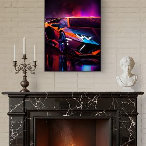 lamborghini huracan neon wall art